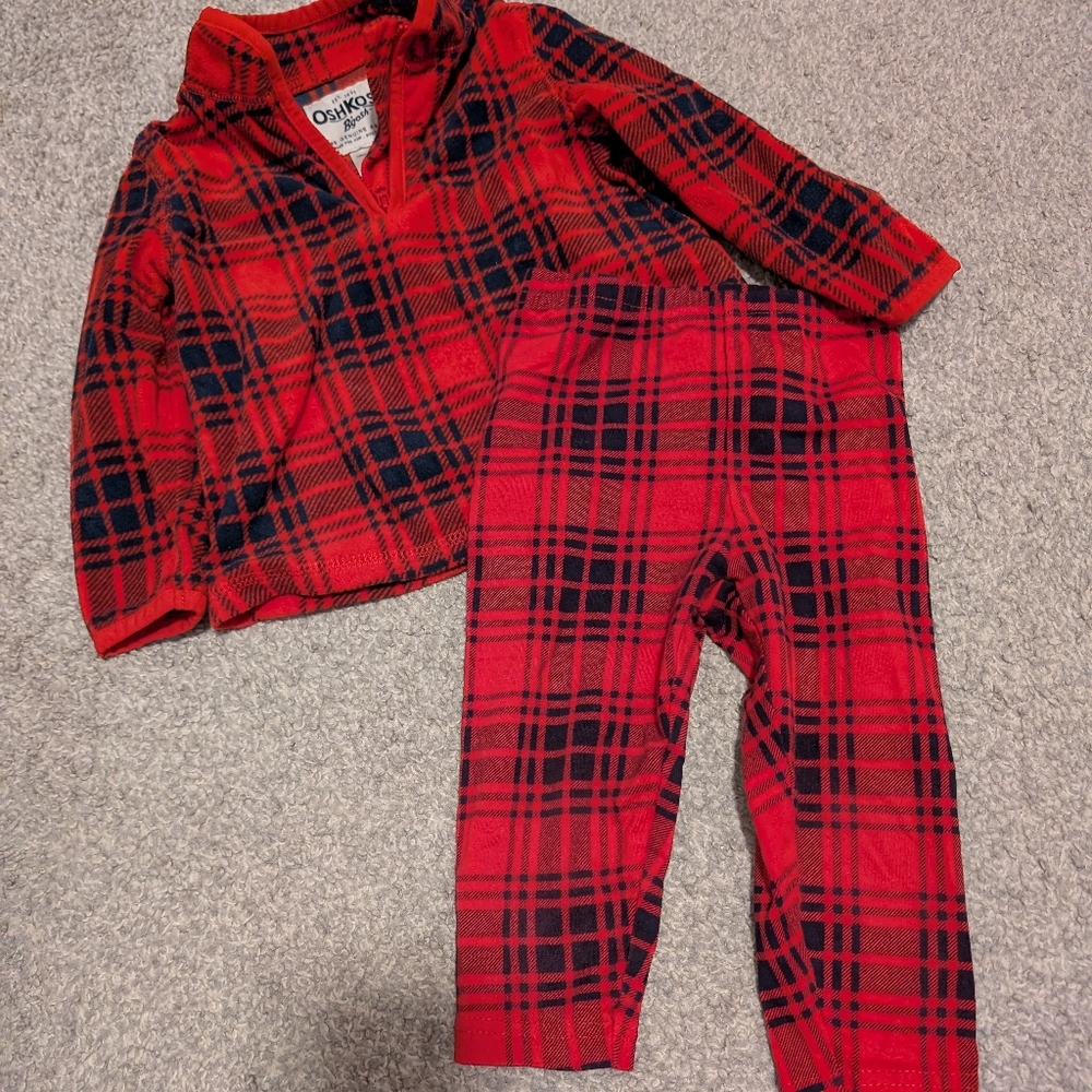 Red Plaid Kids Pajamas - Picture 1 of 6